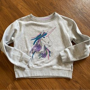 Falls Creek girl’s size medium (7/8) unicorn sweatshirt
